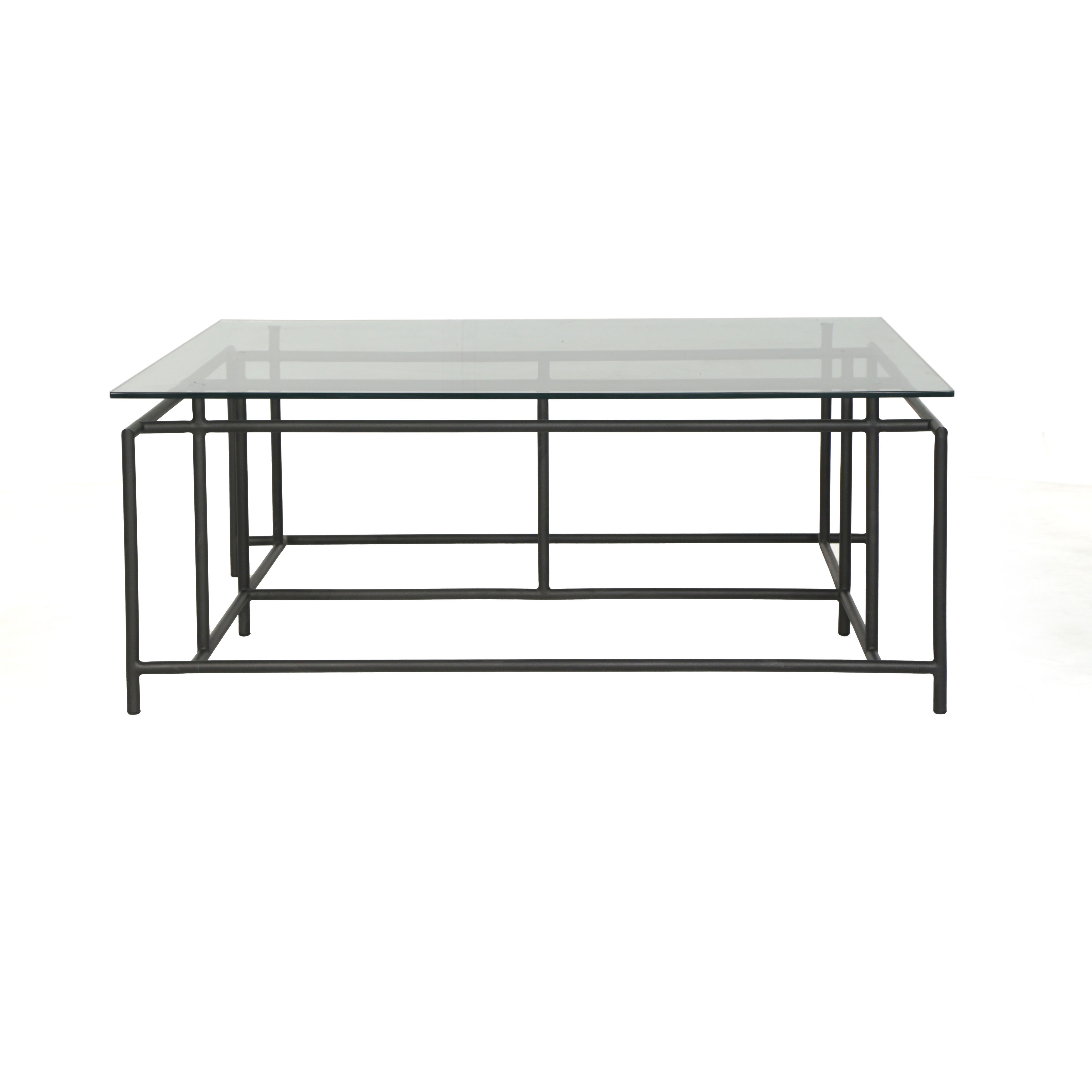 Bellagio 40 X 40 inch Clear / Black Outdoor Coffee Table